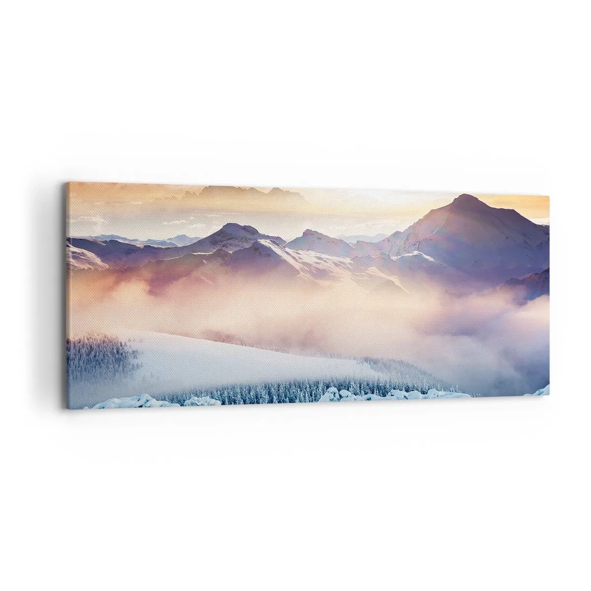 Lærredstryk - Billede på lærred - Naturens kraft og renhed - 120x50 cm
