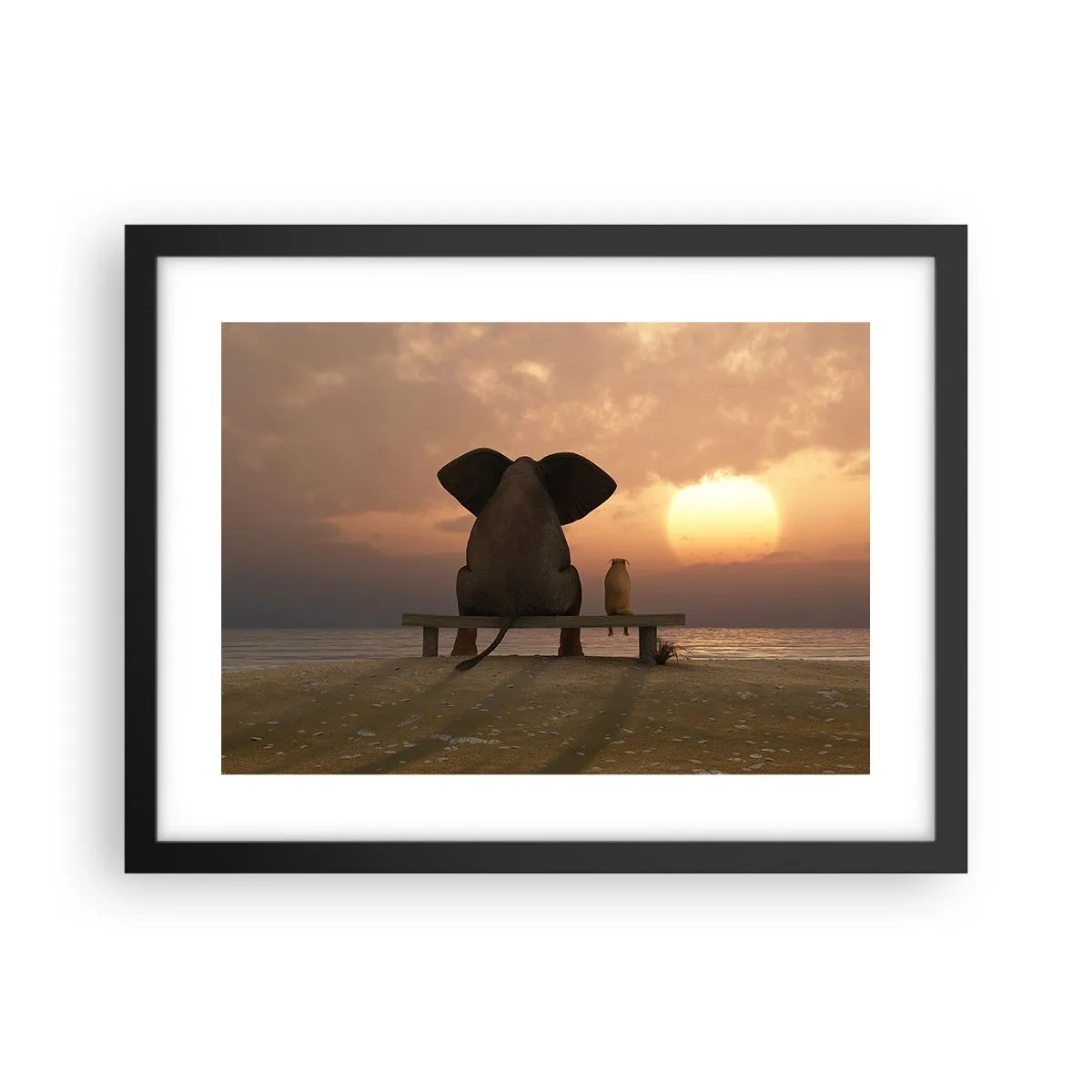 Plakat i sort ramme - Det er godt at være stille sammen - 40x30 cm