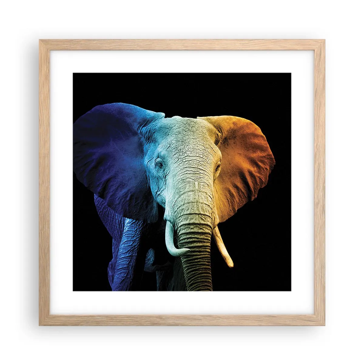 Plakat i ramme af lyst egetræ - Excentrisk, ikke underlig - 40x40 cm