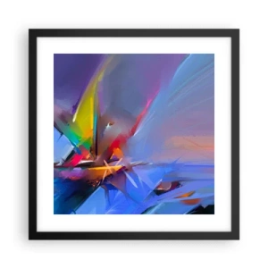Plakat i sort ramme - Propeller som en fugl - 40x40 cm