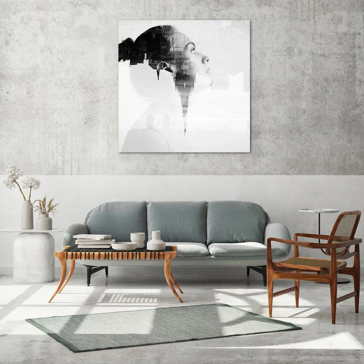 Billede på glas - På begge sider af glasset - 70x70 cm