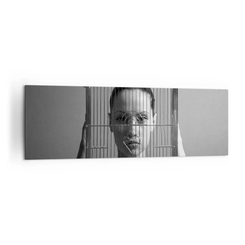 Lærredstryk - Billede på lærred - Et lidt surrealistisk portræt - 160x50 cm
