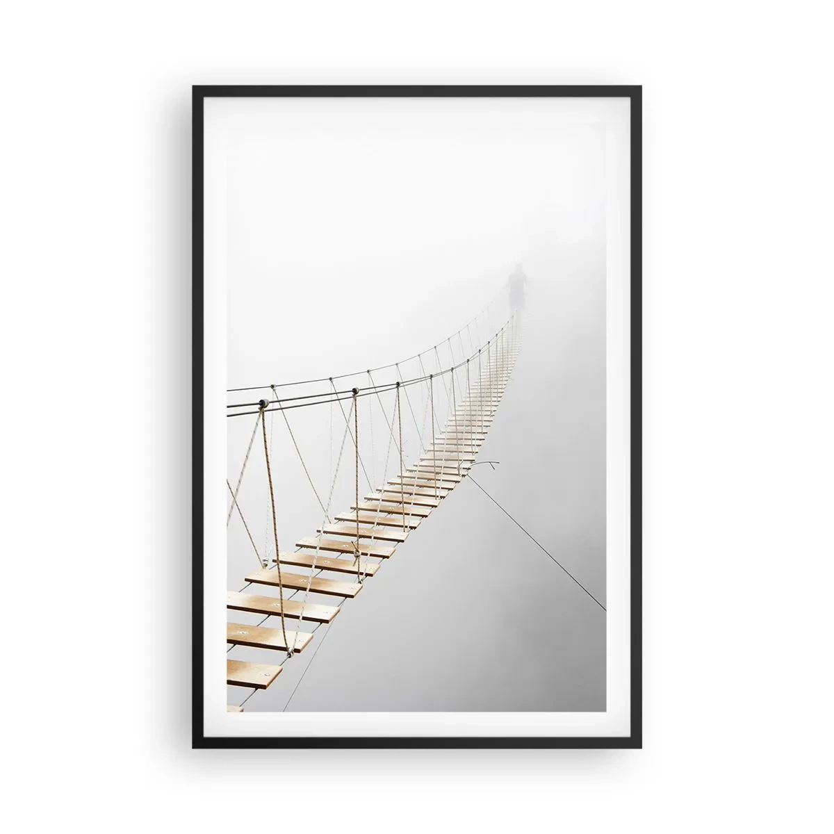 Plakat i sort ramme - Hvor vil det føre dig hen? - 61x91 cm