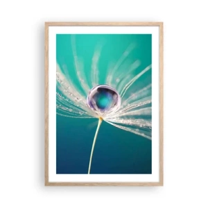 Plakat i ramme af lyst egetræ - Mystisk øjeblik - 50x70 cm