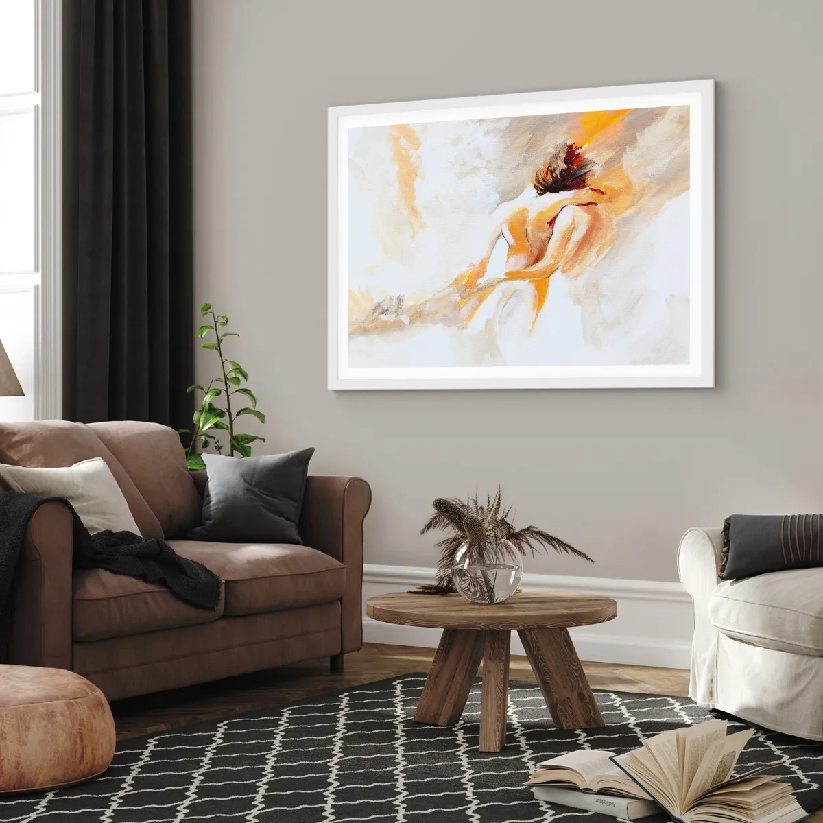 Plakat i hvid ramme - I himlen af nærhed - 40x30 cm