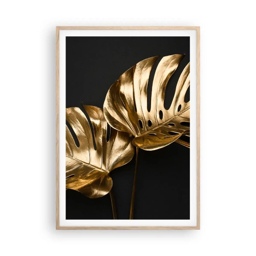 Plakat i ramme af lyst egetræ - Naturens skatte - 70x100 cm