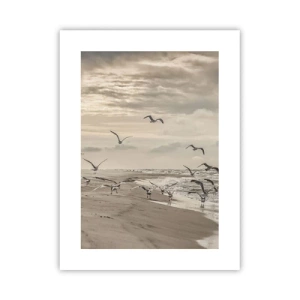 Plakat - Havet brummer, fuglene synger - 30x40 cm