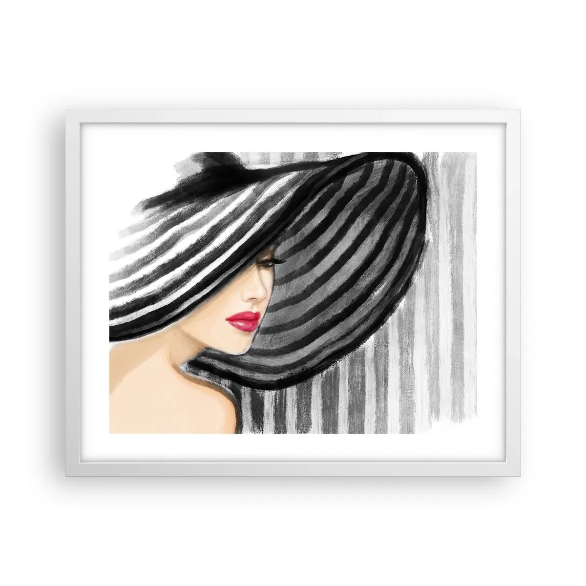 Plakat i hvid ramme - Hvor kan jeg finde dig? - 50x40 cm