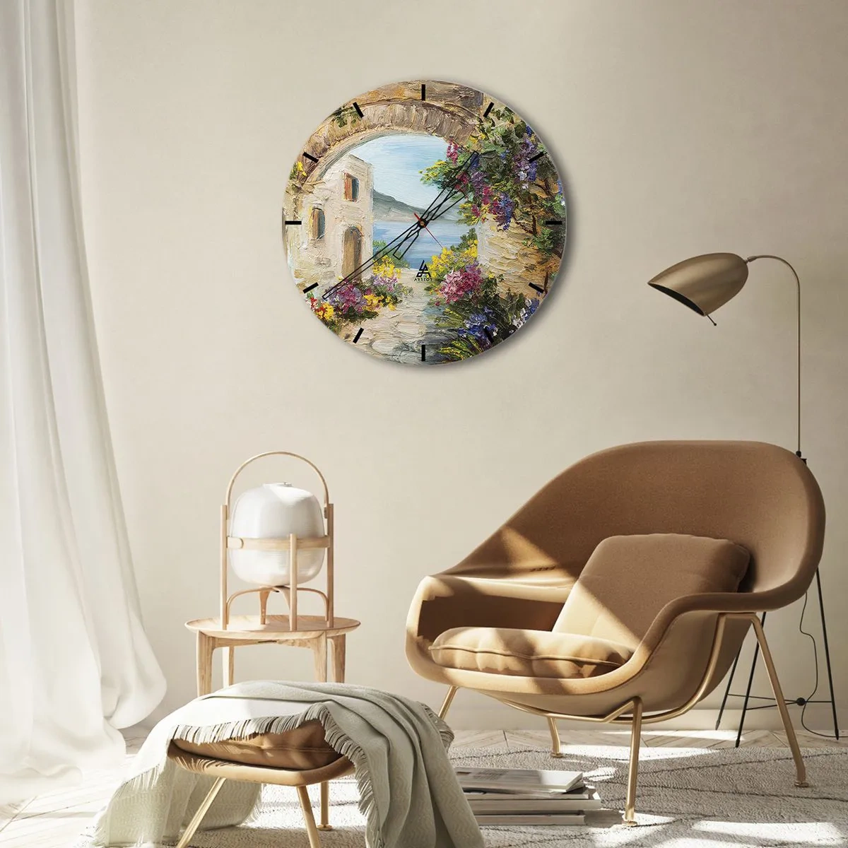 Vægur, Uret - Charmen af kystlandskabet - 40x40 cm