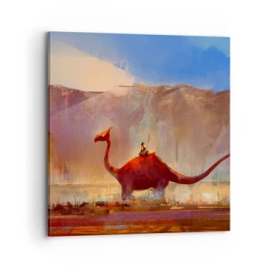 Lærredstryk - Billede på lærred - Hvis de ikke var uddøde - 70x70 cm