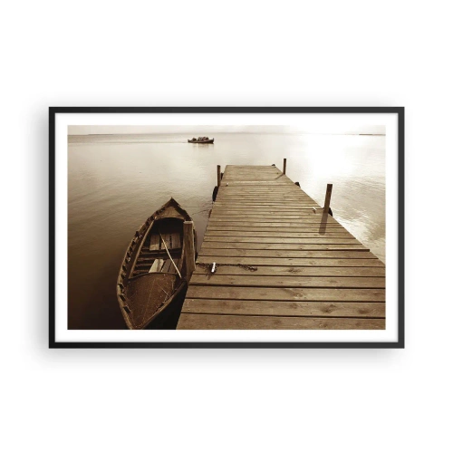 Plakat i sort ramme - Stor fred - 91x61 cm