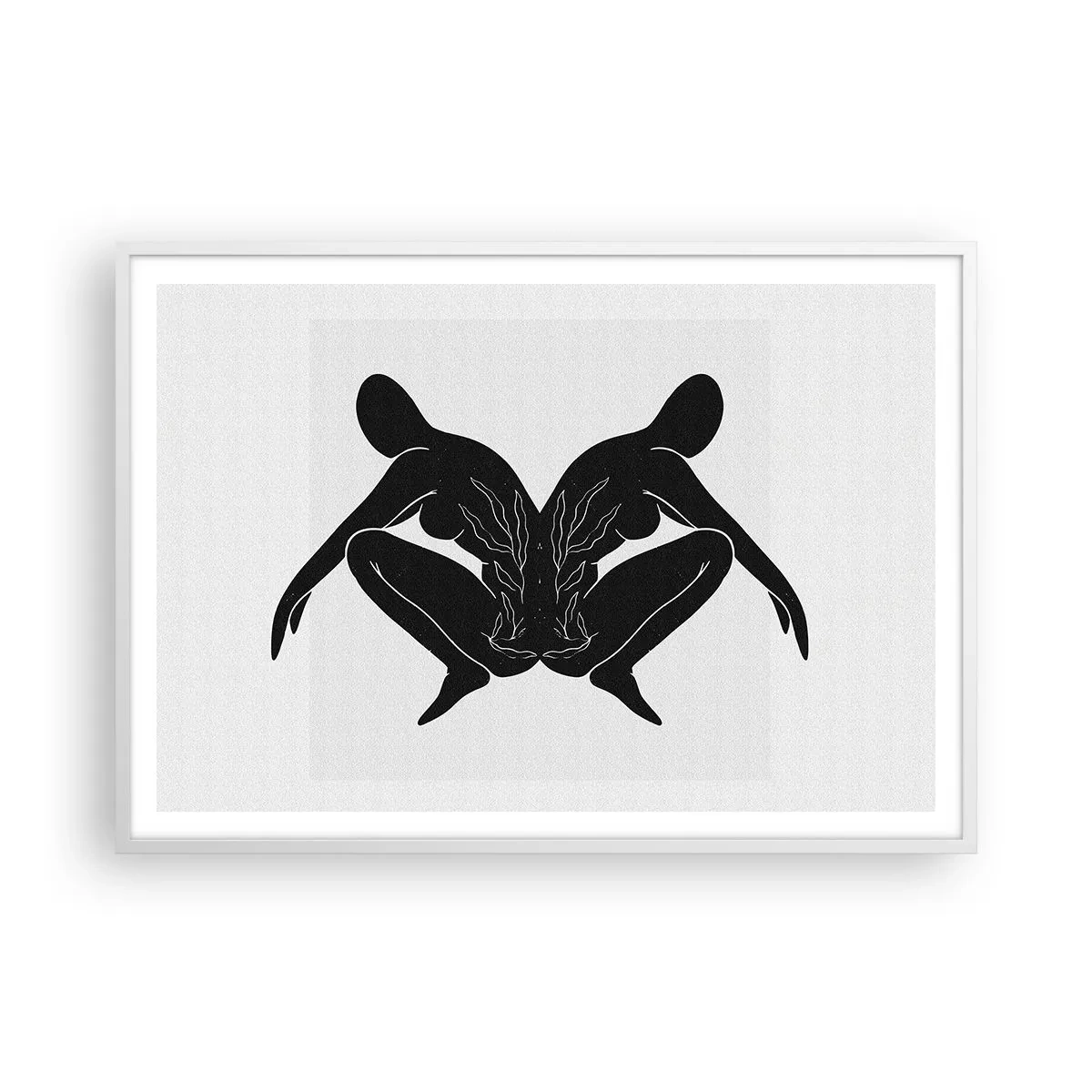 Plakat i hvid ramme - En delt sjæl - 100x70 cm