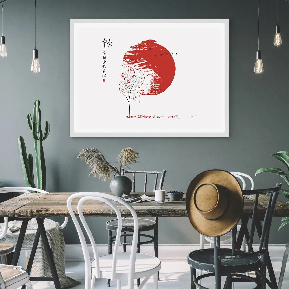 Plakat i hvid ramme - Kender du dette land? - 50x40 cm