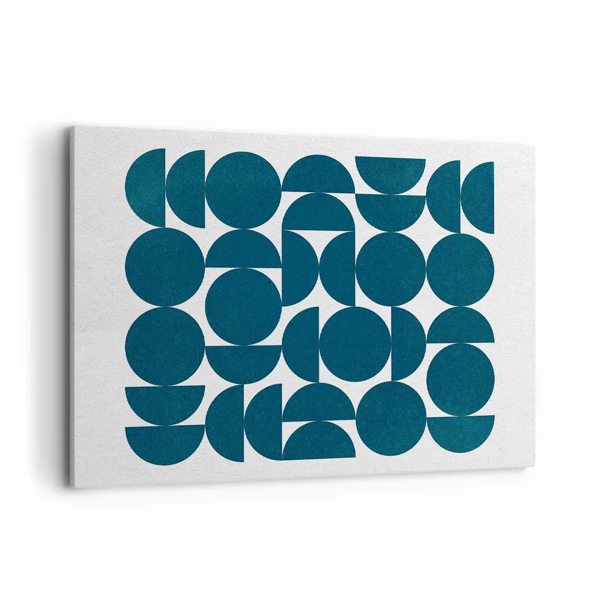 Lærredstryk - Billede på lærred - Cirkler og halvcirkler - 100x70 cm