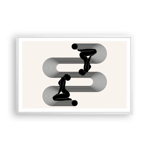 Plakat i hvid ramme - Sensuel symmetri - 91x61 cm