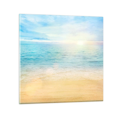 Billede på glas - Det store blå - 40x40 cm