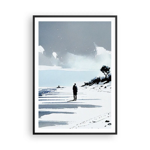 Plakat i sort ramme - Alene - 70x100 cm