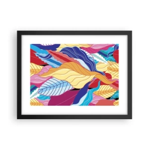 Plakat i sort ramme - Et farverigt rod - 40x30 cm