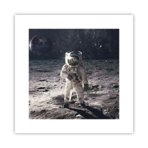 Plakat - Hilsner fra månen - 30x30 cm