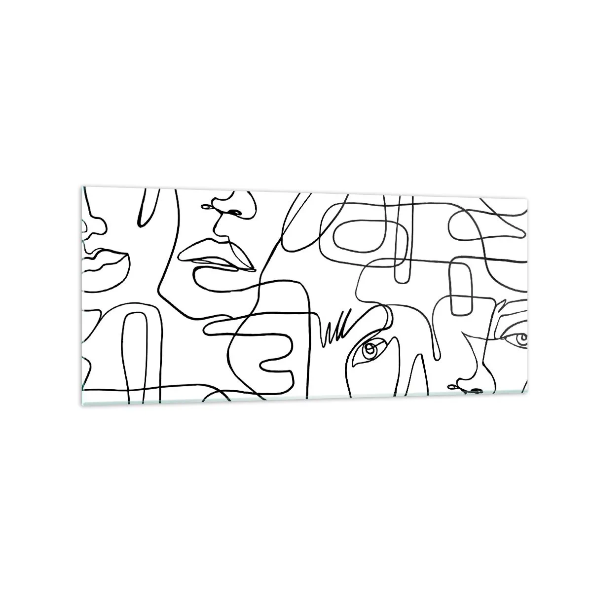 Billede på glas - I sammenfiltrede følelser - 120x50 cm