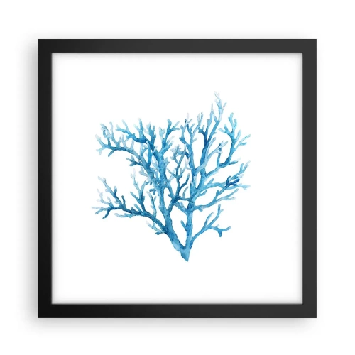 Plakat i sort ramme - Marint filigran - 30x30 cm