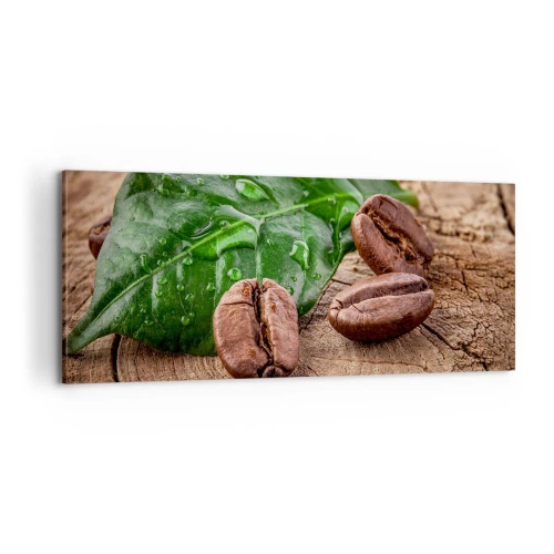 Lærredstryk - Billede på lærred - Den sandeste og sorteste - 100x40 cm
