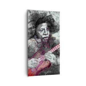 Lærredstryk - Billede på lærred - På musikkens bølger - 65x120 cm