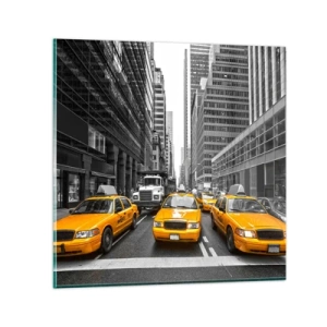 Billede på glas - Det er os, der farver byen - 70x70 cm