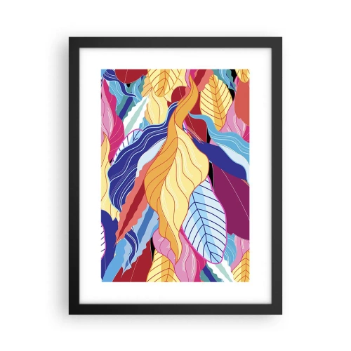 Plakat i sort ramme - Et farverigt rod - 30x40 cm