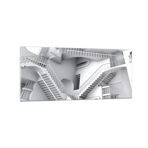 Billede på glas - Rummets paradokser - 120x50 cm