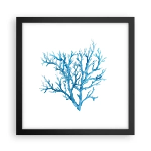 Plakat i sort ramme - Marint filigran - 30x30 cm