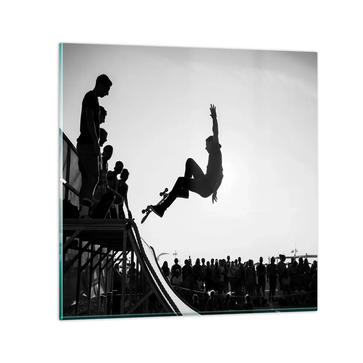 Billede på glas - Helte og tilskuere - 60x60 cm