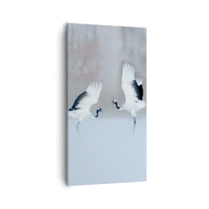 Lærredstryk - Billede på lærred - Danser i tågen - 55x100 cm