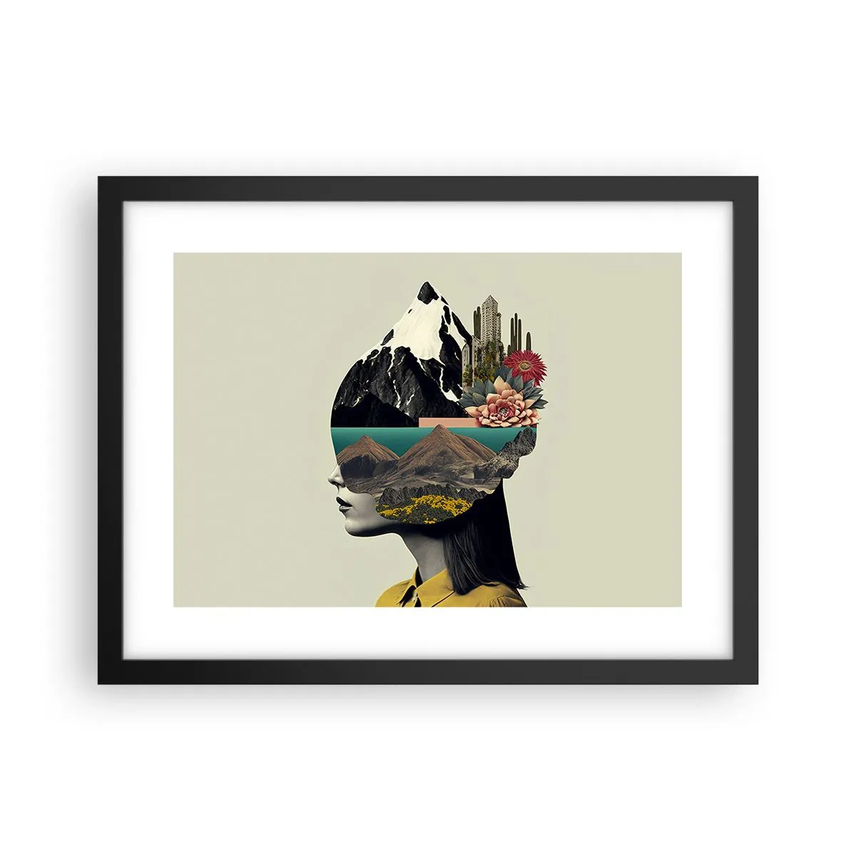 Plakat i sort ramme - Kvinden - altid et mysterium - 40x30 cm