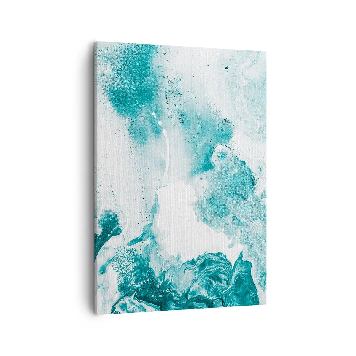 Lærredstryk - Billede på lærred - Blå oversvømmelsesflader - 50x70 cm