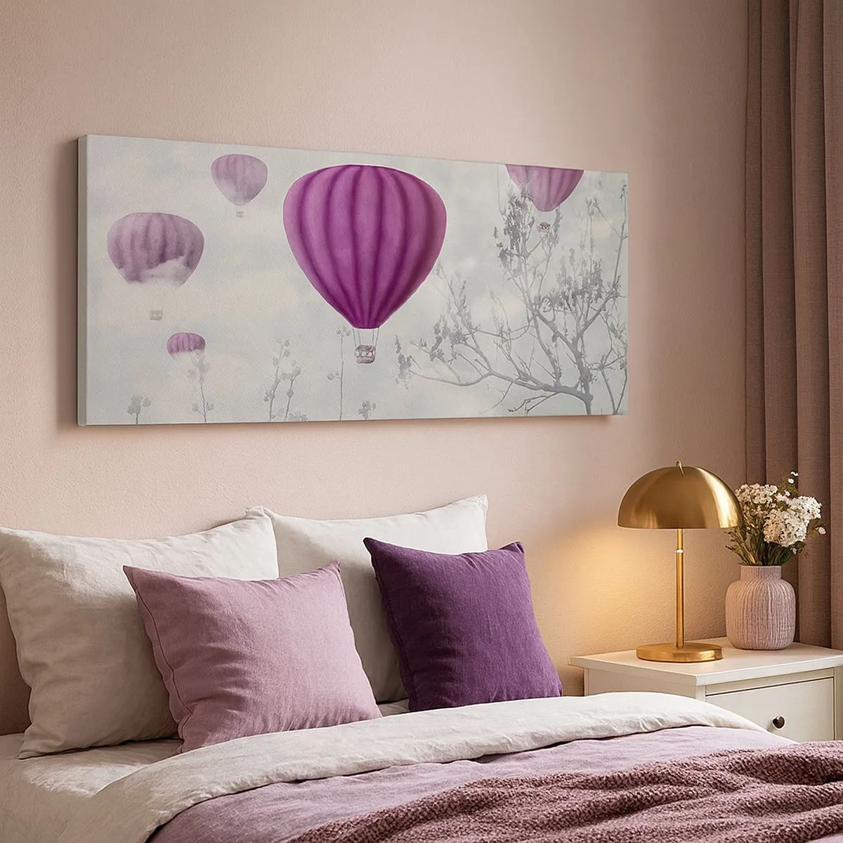 Lærredstryk - Billede på lærred - Som skibe på himlen - 100x40 cm