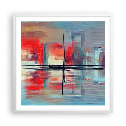 Plakat i hvid ramme - Landskab i en ukendt dimension - 60x60 cm