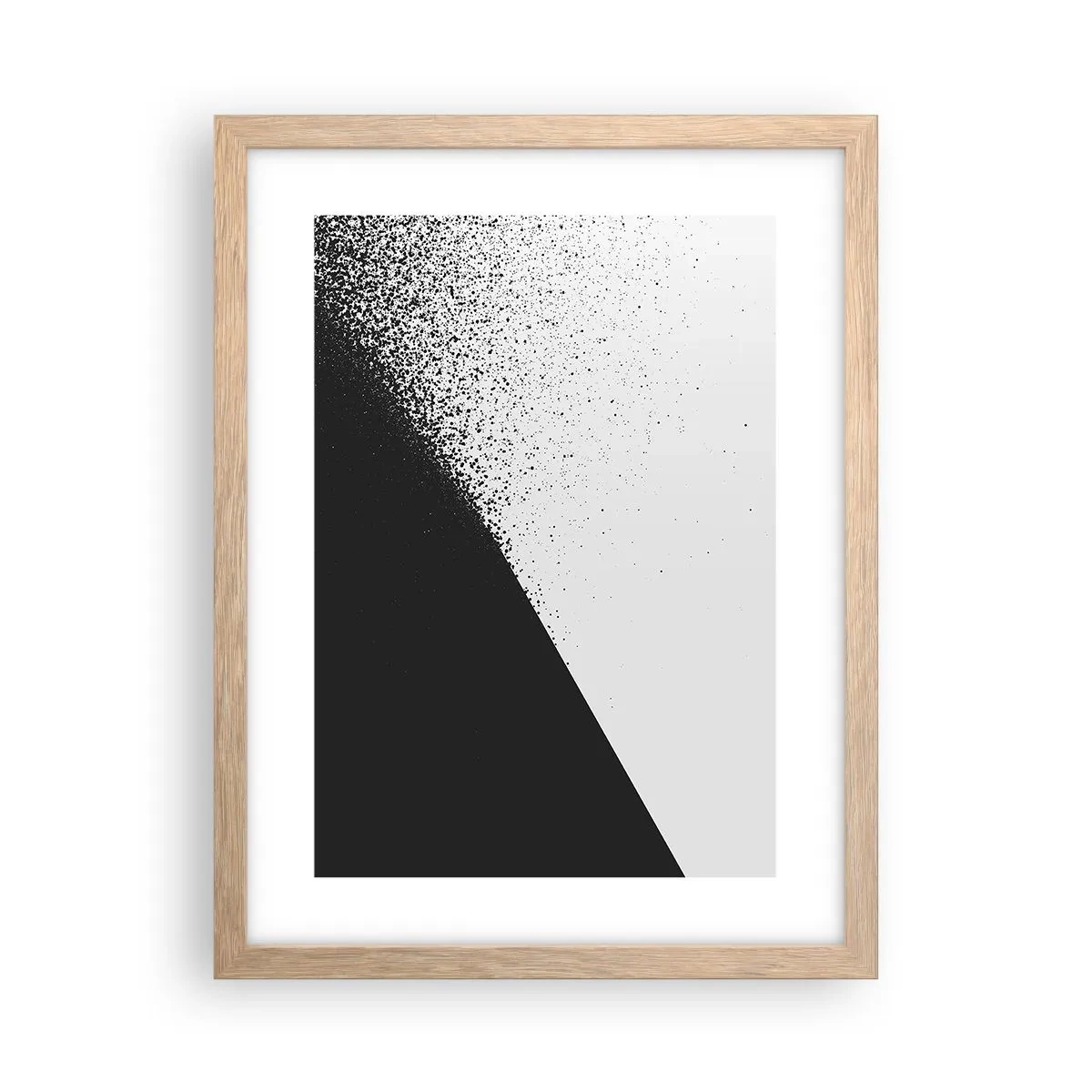 Plakat i ramme af lyst egetræ - Hurtigere og hurtigere, mere og mere - 30x40 cm