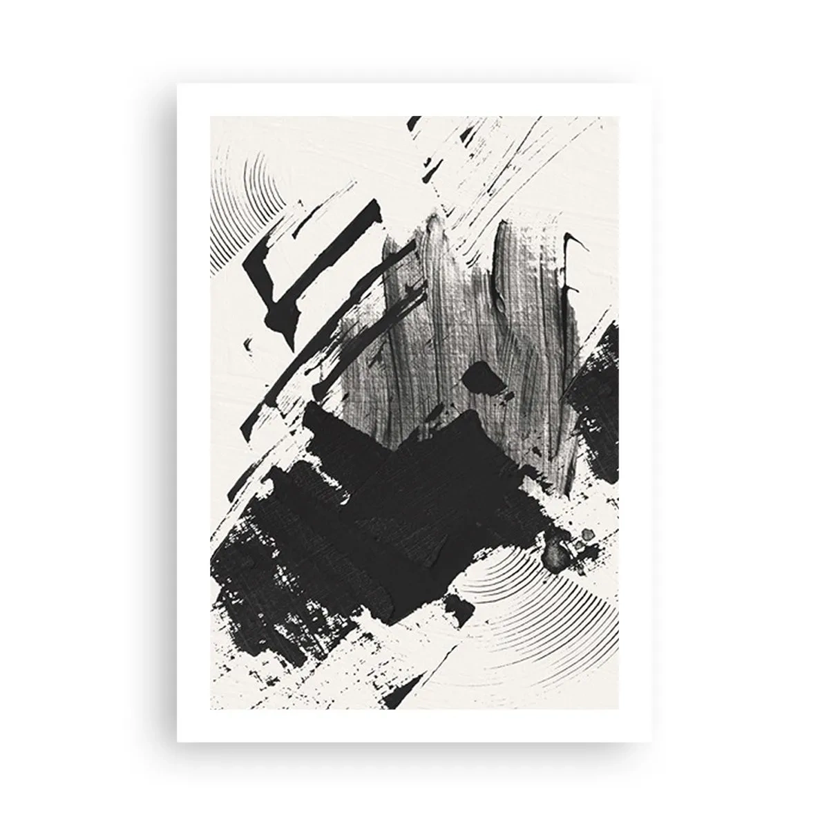Plakat - Abstraktion - det sortes udtryk - 50x70 cm