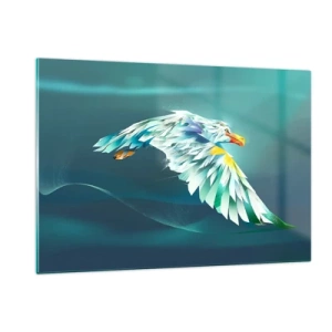 Billede på glas - Den ørnelignende kraft i din flugt - 120x80 cm