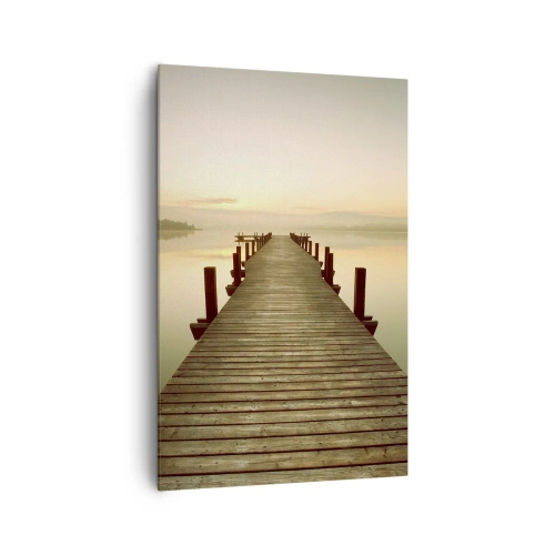 Lærredstryk - Billede på lærred - Før daggry, daggry, lys - 80x120 cm