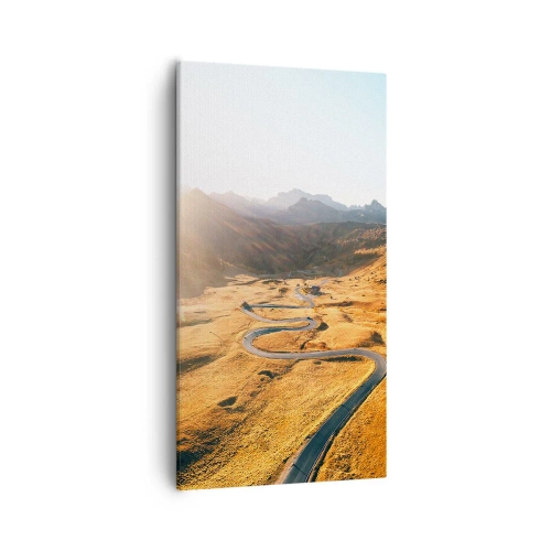 Lærredstryk - Billede på lærred - I en gylden dal - 55x100 cm