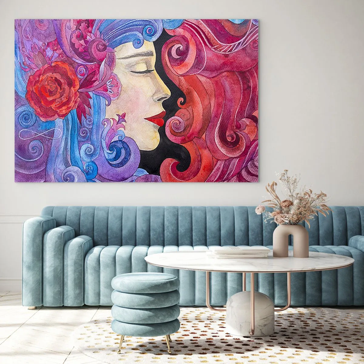 Billede på glas - Art Nouveau er stadig i live - 120x80 cm