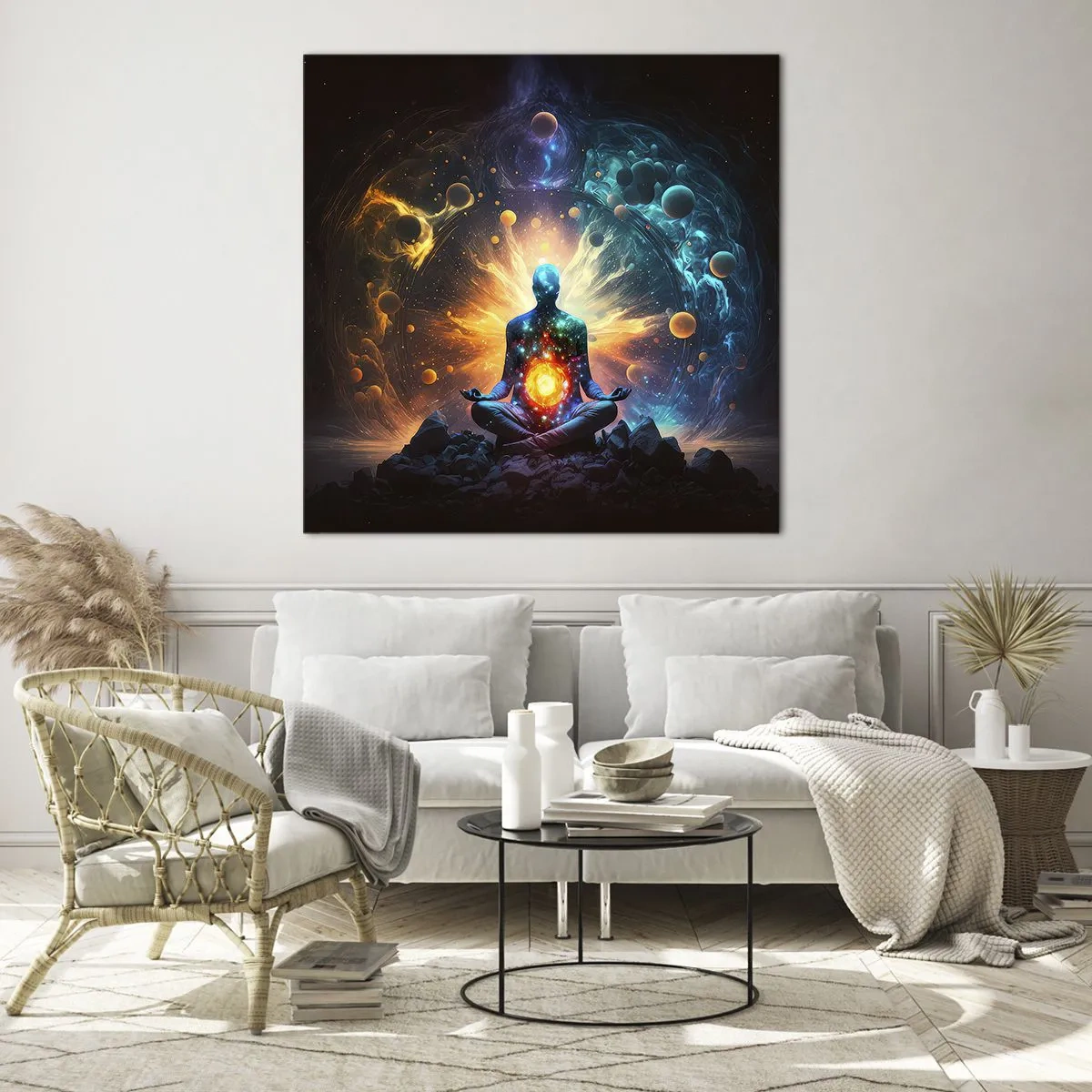 Billede på glas - Kosmisk ro - 40x40 cm