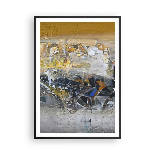 Plakat i sort ramme - Alt vil falde på plads - 70x100 cm