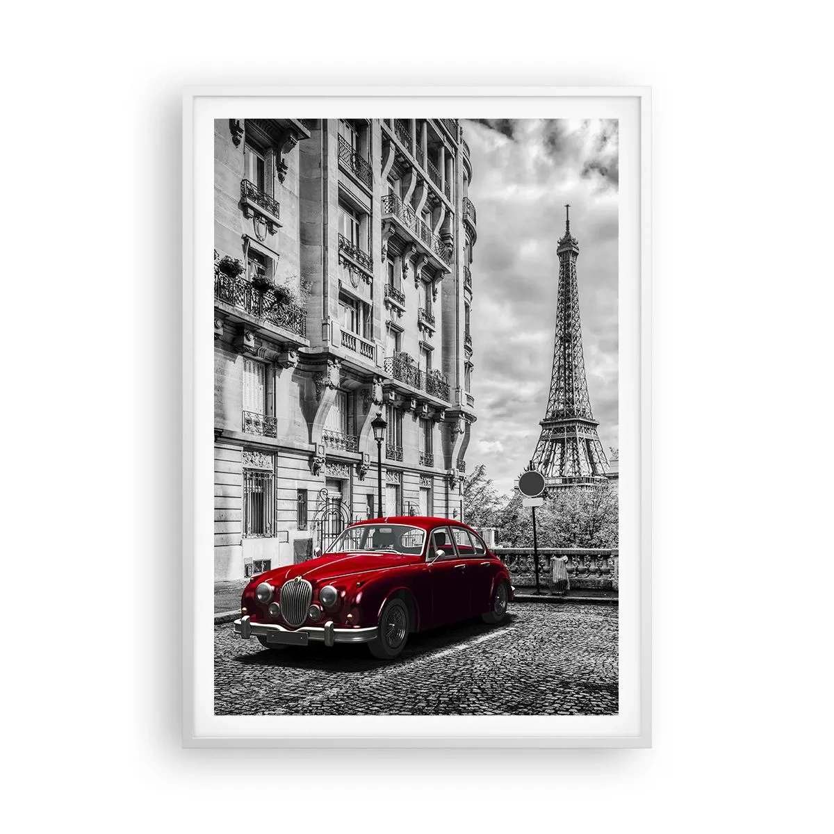 Plakat i hvid ramme - Rovdyr i byen - 70x100 cm