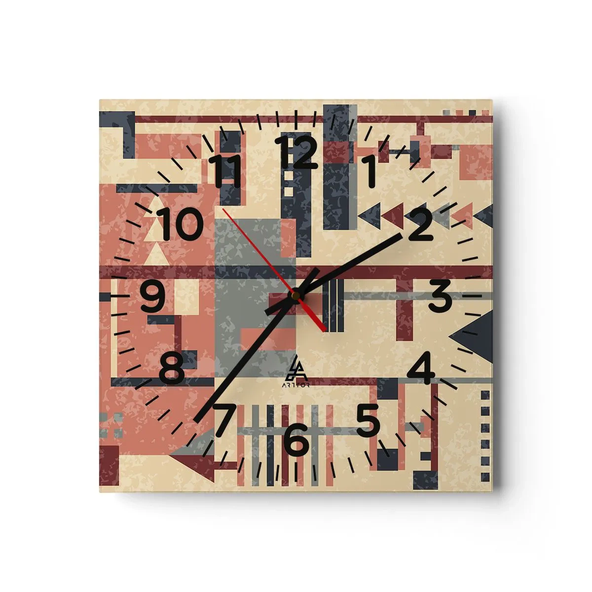 Vægur, Uret - Kombination af vertikaler og niveauer - 30x30 cm