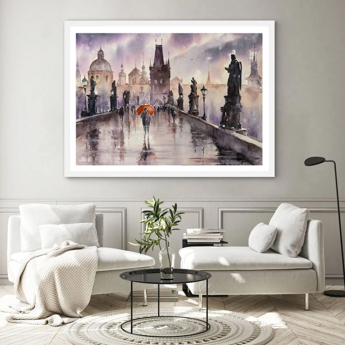 Plakat i hvid ramme - Folk forandrer sig ikke - 70x50 cm