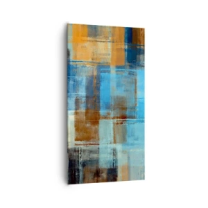 Lærredstryk - Billede på lærred - Gennem det blå slør - 65x120 cm