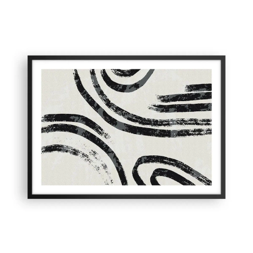 Plakat i sort ramme - Halvt stoppet - 70x50 cm